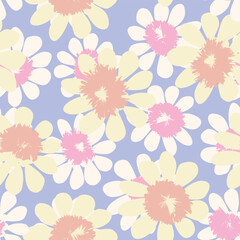 Pastels Ditsy Floral Seamless Pattern Design