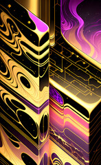Cosmic Gold and Marble illustrative background