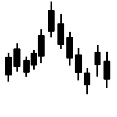 Fototapeta na wymiar Forex Market Candles Chart Silhouette