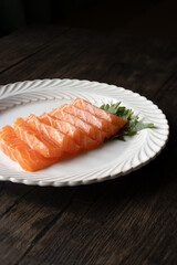 SALMON SASHIMI FISH, JAPANESE FOOD