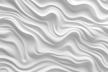 Liquid white wavy plastic texture. Wrinkle silicone sheet. Generative AI