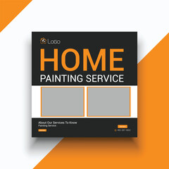 Home repair and painting service social media instagram post template