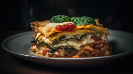 vegetable lasagna. Generative AI
