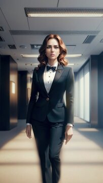 Businesswoman dressed luxuriously. Generative AI