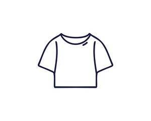 Short sleeve t-shirt, line drawing, doodle vector illustration