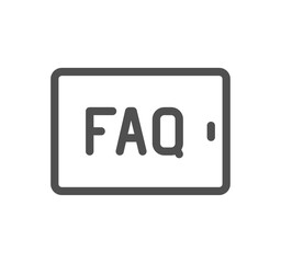 Info and help desk related icon outline and linear vector.