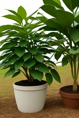 Fototapeta premium A plant with green leaves