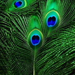 Obraz premium peacock feather close up