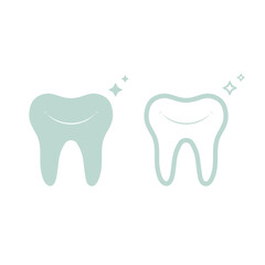Tooth shape symbol, icon