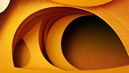 Minimal flat lay in orange Contemporary art object with organic oval shape and curves Abstract AI-generated illustration