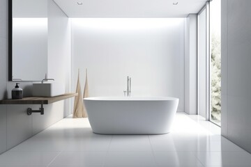 Fototapeta na wymiar modern bathroom interior, ai generative