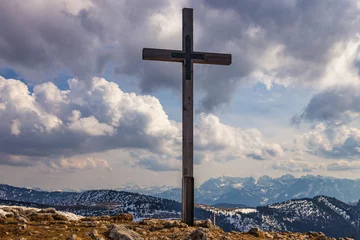 Abwaschbare Fototapete Summit Crosses © Videografic