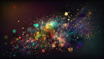 Fototapeta na wymiar A colorful glowing background with a blurred background 