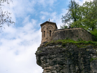 Fototapeta na wymiar Old turret on a cliff in Luxembourg