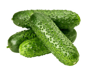 cucumber isolated on white background, full depth of field