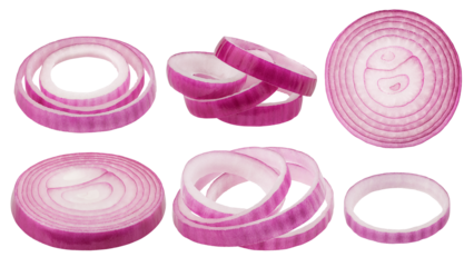 red onion isolated on white background, full depth of field