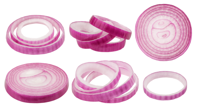 red onion isolated on white background, full depth of field