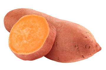sweet potato, yam, isolated on white background, full depth of field - Powered by Adobe