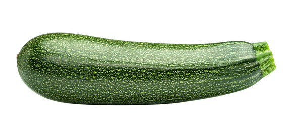 zucchini isolated on white background, full depth of field