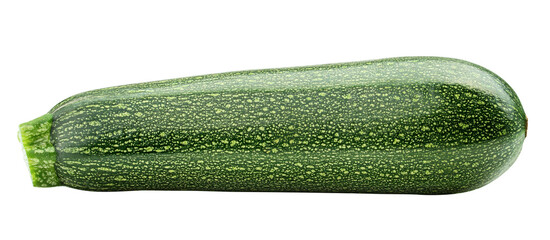 zucchini isolated on white background, full depth of field