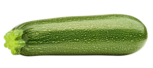 zucchini isolated on white background, full depth of field