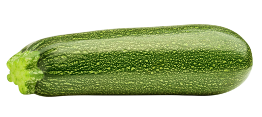 zucchini isolated on white background, full depth of field