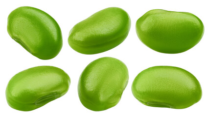 edamame, green beans, isolated on white background, full depth of field