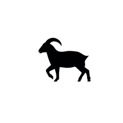 silhouette of a goat