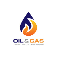 Oil and gas logo vector illustration design template