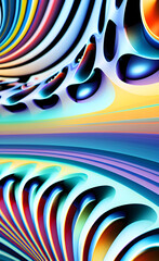 Abstract cosmic backgrounds with 3d visuals
