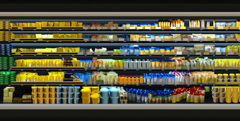 Mayonnaise in fridge at supermarket

Suitable for presenting new products and new packaging among many others.
