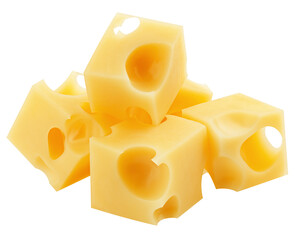 cheese, isolated on white background, full depth of field