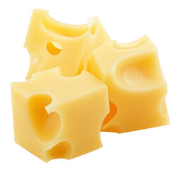 cheese, isolated on white background, full depth of field