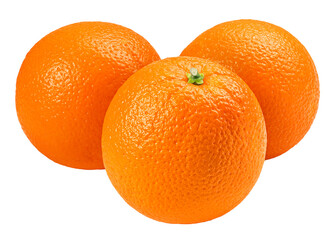 Orange isolated on white background, full depth of field