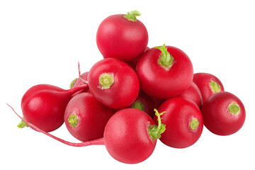 Radish isolated on white background, full depth of field