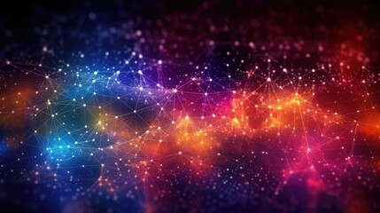 Naklejka premium Technology Internet global connection for Business and digital marketing, finance, and banking. Generative AI