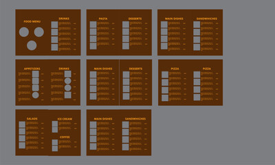 modern restaurant food menu design