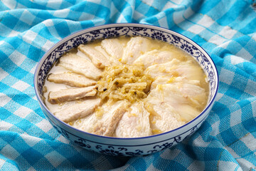 Sauerkraut and white meat, a local specialty dish in Northeast China