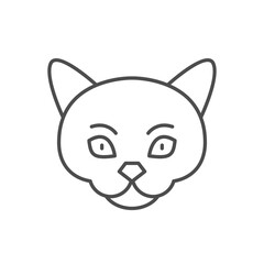 Domestic cat line outline icon