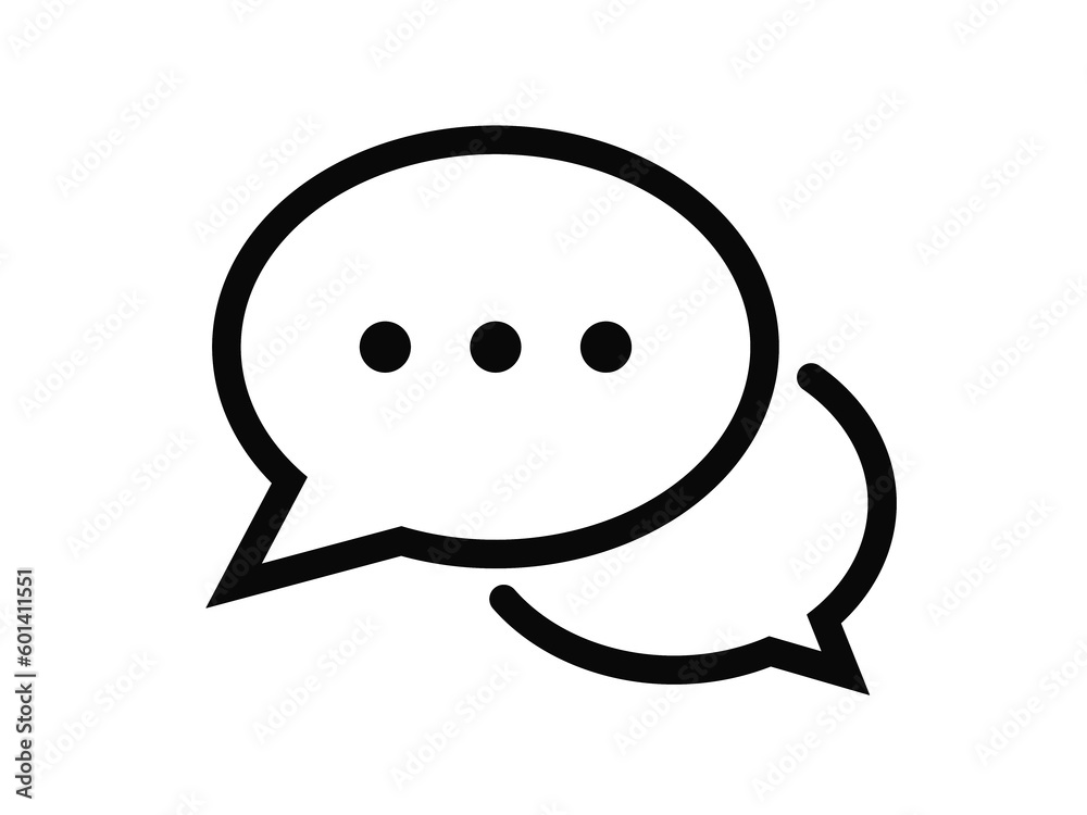 Fototapete comment icon vector symbol icon speech bubble icon discussion line icon in trendy flat design.chat b