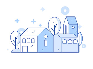 House building vector concept operation hand drawn illustration
