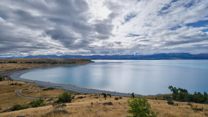 Fototapeta na wymiar Lake Pukaki Lookout point
