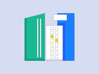 House building vector concept operation hand drawn illustration
