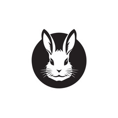 Rabbit logo simple minimalist design, vector modern rabbit logo