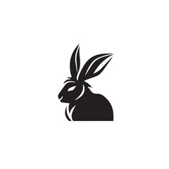 Rabbit logo simple minimalist design, vector modern rabbit logo