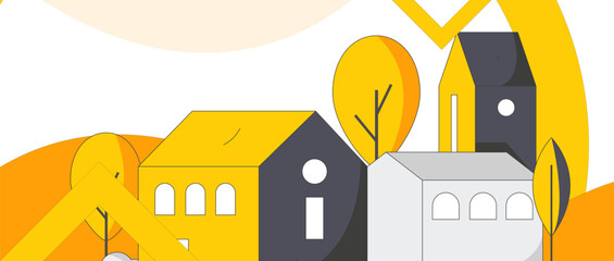 House building vector concept operation hand drawn illustration

