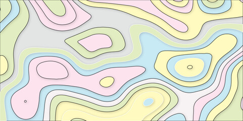 Vector colored blots, seamless rectangular four-colored pattern, multi-colored spots, flat drops and smudges. Colorful papercut design