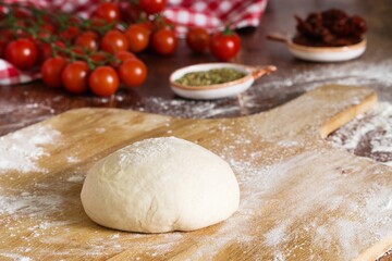 Fresh homemade pizza dough - 601417591