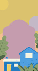 House building vector concept operation hand drawn illustration
