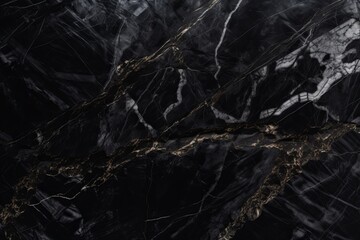 Obraz na płótnie Canvas black marble texture for background from generative ai